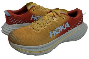 Hoka One One Bondi X Mens 10.5 D Medium Fiesta Amber Yellow Road Running Shoes - Picture 1 of 9