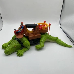 Fisher Price Imaginext Walking Croc & Pirate w Hook Cannon Projectiles Reptile - Picture 1 of 24