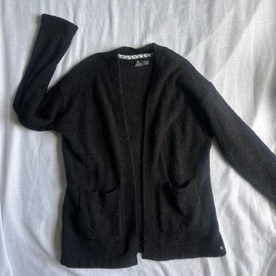 Volcom Lived in Lounge fluffy feel black cardigan size M/L - Image 1 of 4