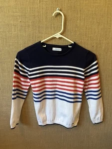 Mayoral Boys Blue White Striped Sweater Size 8 - Picture 1 of 2