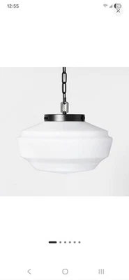 Hearth & Hand MILK GLASS Pendant Lamp Modern Lighting NEW - Image 1 of 4