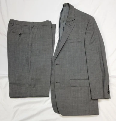 Michael Kors Suit 100% WOOL Men's 40 R Two Button 34x29 Pants Gray Birdseye - Image 1 of 4