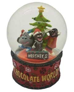 Hershey Park Mondo di Cioccolato Natale Vacanze Globo di Neve Caramelle Fiocco di Neve Rosso PA - Foto 1 di 7