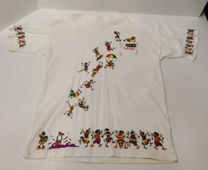 Vintage 96 Jamaica Reggae Jam All Over Print White Single Stitch T-Shirt X-Large - Picture 1 of 8