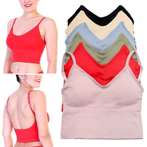 3 Pack Womens Padded Bralette Wireless Comfortable Bra Adjustable Strap Low Back - Picture 1 of 1