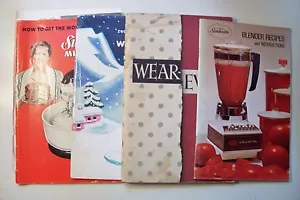 VINTAGE APPLIANCE INSTRUCTION & RECIPE BOOKS -ASSORTED LOT OF 4 - Picture 1 of 5