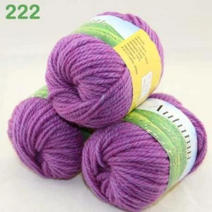 Sale New 3Balls x 50gr Chunky Warm Wool Velvet Wrap Shawl Hand Knitting Yarn 22 - Picture 1 of 4