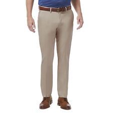 Haggar Mens Premium No Iron Khaki Straight Fit & Slim Fit Flat Front Casual Pant