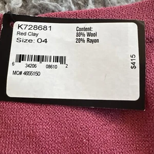 St John Long Skirt Evening NWT Sz 4 Red Knit - Picture 1 of 7