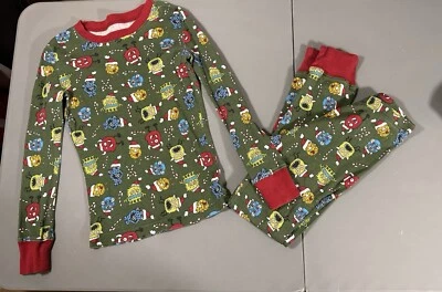 The Children's Place Christmas Monsters  Size 8 Cotton  Sleeper Pajamas Green - Image 1 of 4