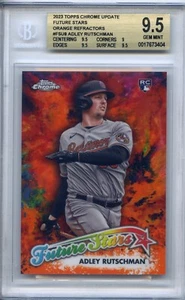 2023 Adley Rutschman Topps Chrome Future Stars Orange Refractors Gem 9.5  /25 - Picture 1 of 2