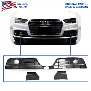 OEM front bumper side grille bezel insert with radar 4pc for 2016- 2018 A7 base - Picture 1 of 16
