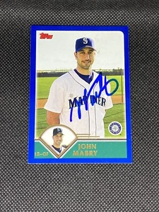 John Mabry Seattle Mariners signierte Auto 2003 Topps Karte #464 ~ COA - Bild 1 von 3