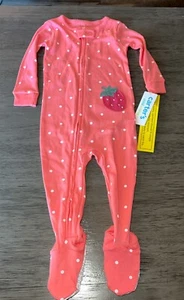 Carter’s Baby Girls Strawberry Footed Sleeper Size 12 months NWT - Picture 1 of 4