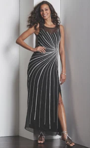 size small Hand Beaded Starburst Gown by Midnight Velvet Company new - Picture 1 of 4
