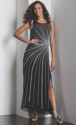 Vestido Starburst con cuentas a mano talla pequeña de Midnight Velvet Company nuevo Foto 1 de 4