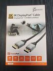 j5create 8K UHD DisplayPort Cable 1.4 HBR3 Certified 6.6ft JDC43 - NEW, OPEN BOX