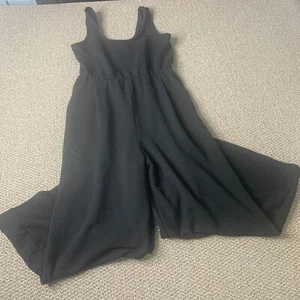 Rewind Womens Jumpsuit Size Small Black Knit Sleeveless Cropped Wide Leg NEW - Picture 1 of 11