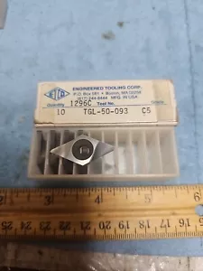 ETCO, ENGINEERED TOOLING CO. Carbide Inserts -TGL-50-093 Qty.5- NEW - Picture 1 of 6