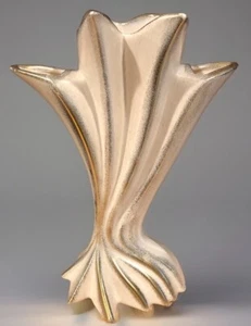 Gilner Fan Shaped Vase Vintage Mid Century California - Picture 1 of 24