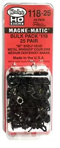 HO Kadee #118-25 SF Shelf Whisker Metal Couplers Medium 9/32" Centerset (25)pr - Picture 1 of 5