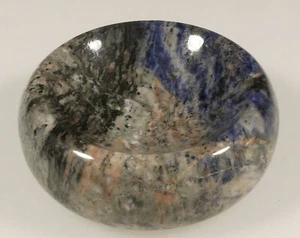 PRL) POSACENERE PORTACENERE MARMO PIETRA PREZIOSA SODALITE CENDRIER ASH-TRAY - Picture 1 of 3