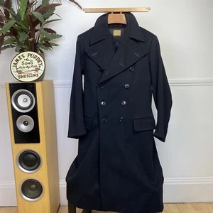 Gieves Savile Row (38) Bespoke Double Breasted 1950 Military Overcoat Jacket - Picture 1 of 23