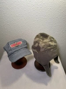 2 Kids Hats, Youth Large,1 Texas State Railroad & 1 Camouflage Old Navy Beanie - Picture 1 of 6