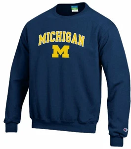 Michigan Wolverines Stadium Powerblend Screened Crew Sweatshirt  - Picture 1 of 5