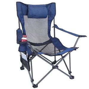 Camping Folding Chair Heavy Duty Steel Lawn Lounge Chair with Bag 330LBS Load - Picture 1 of 12