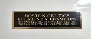 Boston Celtics 18 Time Champs targhetta per una custodia maglia basket 1,25" x 6" - Foto 1 di 12