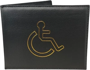 Pu Leather Disabled Parking Permit Holder Blue Badge Safe Hologram Display cover - Picture 1 of 6