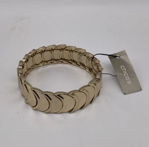 Pulsera elástica dorada CHICO'S nueva con etiquetas - Imagen 1 de 2