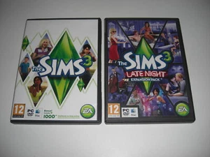 THE SIMS 3 Starter Pc DVD Rom Sims 3 b Base Game + LATE NIGHT Expansion Pack - Picture 1 of 1