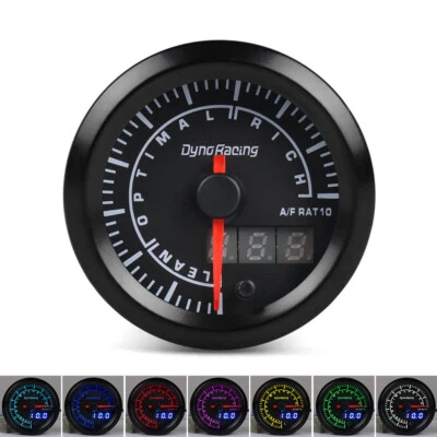 2" 52mm 7 Colors Car Dual Display Air Fuel Ratio Gauge Led Air fuel ratio Meter - Image 1 of 4