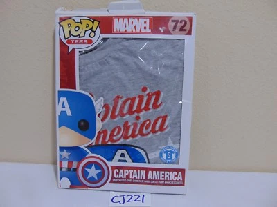 NUEVO POP TEES MARVEL CAPITÁN AMERICA CAMISETA MANGA CORTA PEQUEÑA UNISEX #72 FUNKO Foto 1 de 3
