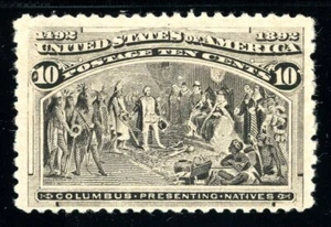 USAstamps Unused VF US 1893 Columbian Expo Presenting Natives Scott 237 OG MVLH - Picture 1 of 2