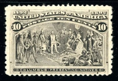 USAstamps Unused VF US 1893 Columbian Expo Presenting Natives Scott 237 OG MVLH - Image 1 of 2