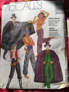 McCall's Costume Pattern 4943 The Joker Pirate, Showman, Genie Adult M 36/38 - Picture 1 of 2