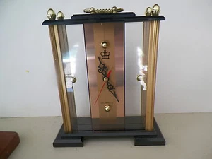DEVILLE BLACK GOLD CARRIAGE STYLE QUARTZ CLOCK*NO RESERVE - Picture 1 of 3