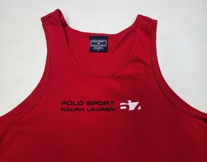 Polo Sport Ralph Lauren Tank Top Sleeveless Shirt 1967 Logo Red Limited Use - Picture 1 of 5