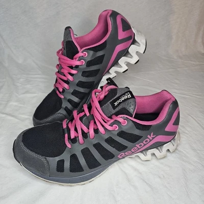 Zapatillas informales para caminar Reebok Zigtch rosa negro para mujer talla 7,5 Foto 1 de 4