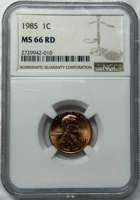 1985 Lincoln Memorial Cent NGC MS66RD - Image 1 of 2