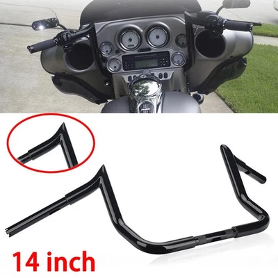 Manillar colgante Meathook APE 14" negro para Harley Street Glide Electra Glide Foto 1 de 4