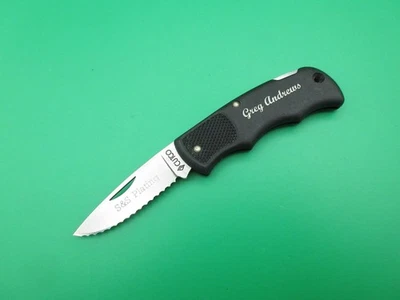 Navaja de Bolsillo Plegable Cutco Modelo 1886 Serrada Lockback EE. UU. Negra Foto 1 de 4