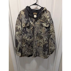 Vintage Duxbak Jacket Button Up Mens XXL Hooded Realtree Camo Insulated - Picture 1 of 11