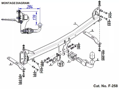 Detachable Tow Bar For FORD Explorer (2011-2015) F-258 - Image 1 of 4