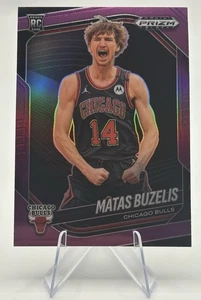 2024-25 Panini Prizm Black Matas Buzelis #41 RC Rookie Purple /99 - Bulls - Picture 1 of 2
