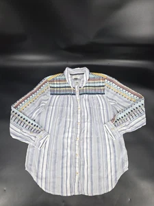 Anthropologie Pilcro and The Letterpress Damen Shirt Gr. L bestickt Boho - Bild 1 von 8