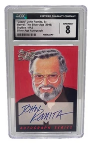 Marvel The Silver Age John Romita, Sr. A2 Autograph Card 1998 Skybox CGC 8 NM/M - Picture 1 of 4